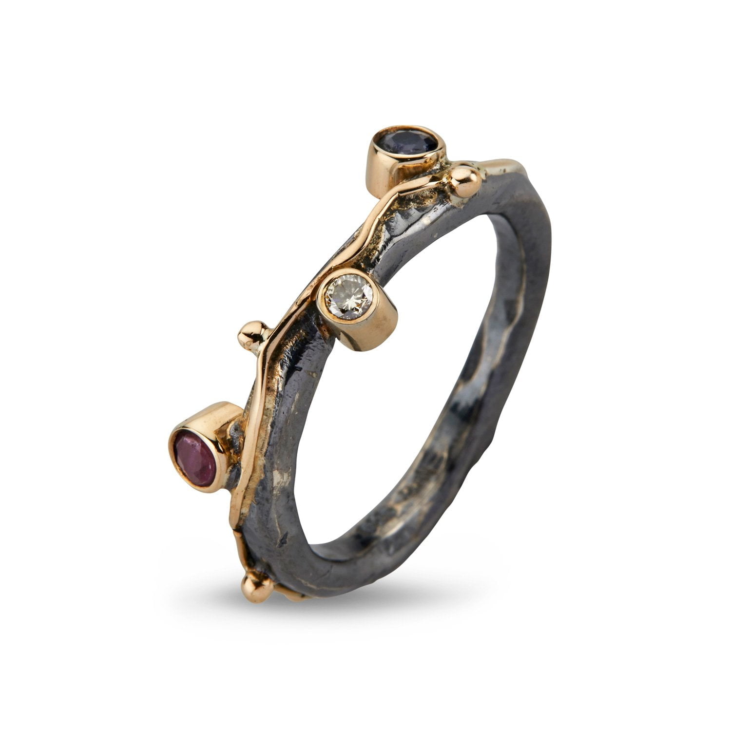 Ring Zeus Triple Edel Steine