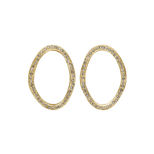 Onassis Oval Gold Pavé (32mm)