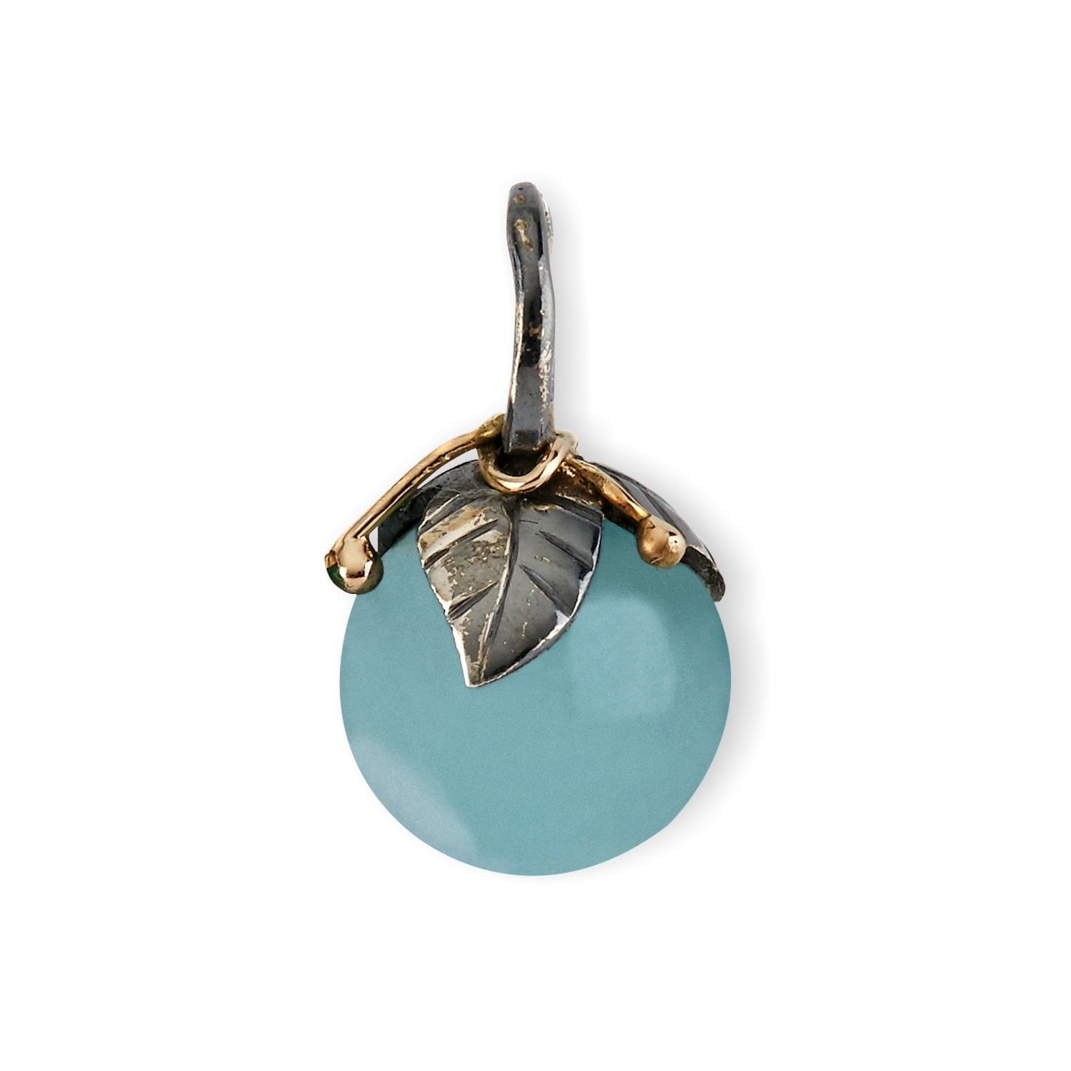 Urban Blatt Tropfen Aquamarine Anhänger (L)